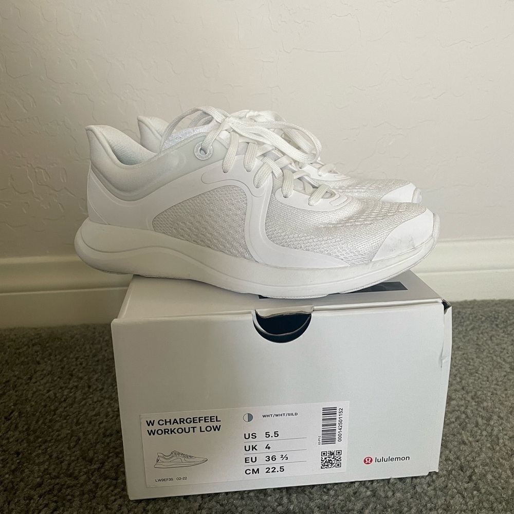 Lululemon White Chargefeel Workout Shoes